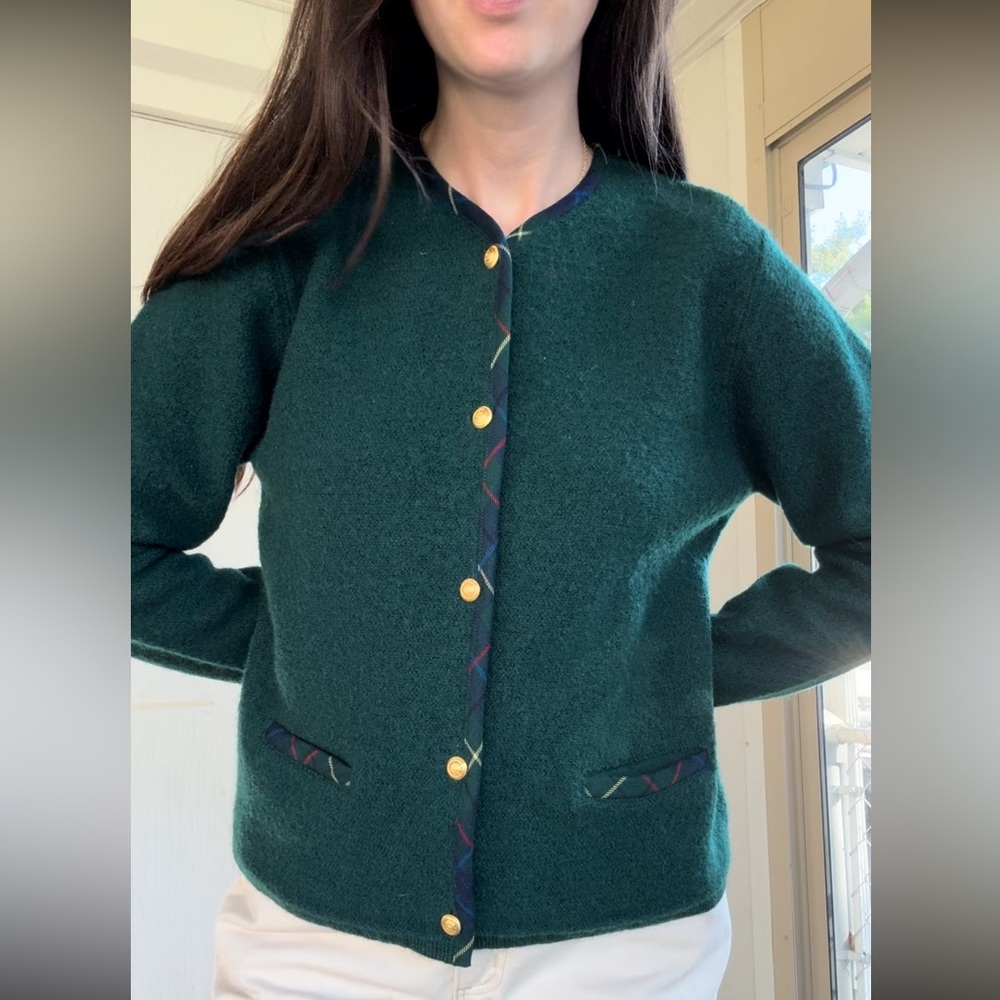 Vintage Pendleton Wool Plaid Cardigan | Holiday Christmas Sweater